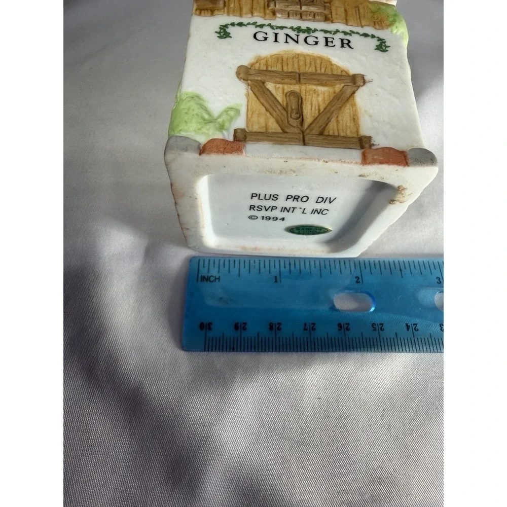 Vtg Spice Jar GINGER Country Kitchen Collection 1994 New House Cottage Core